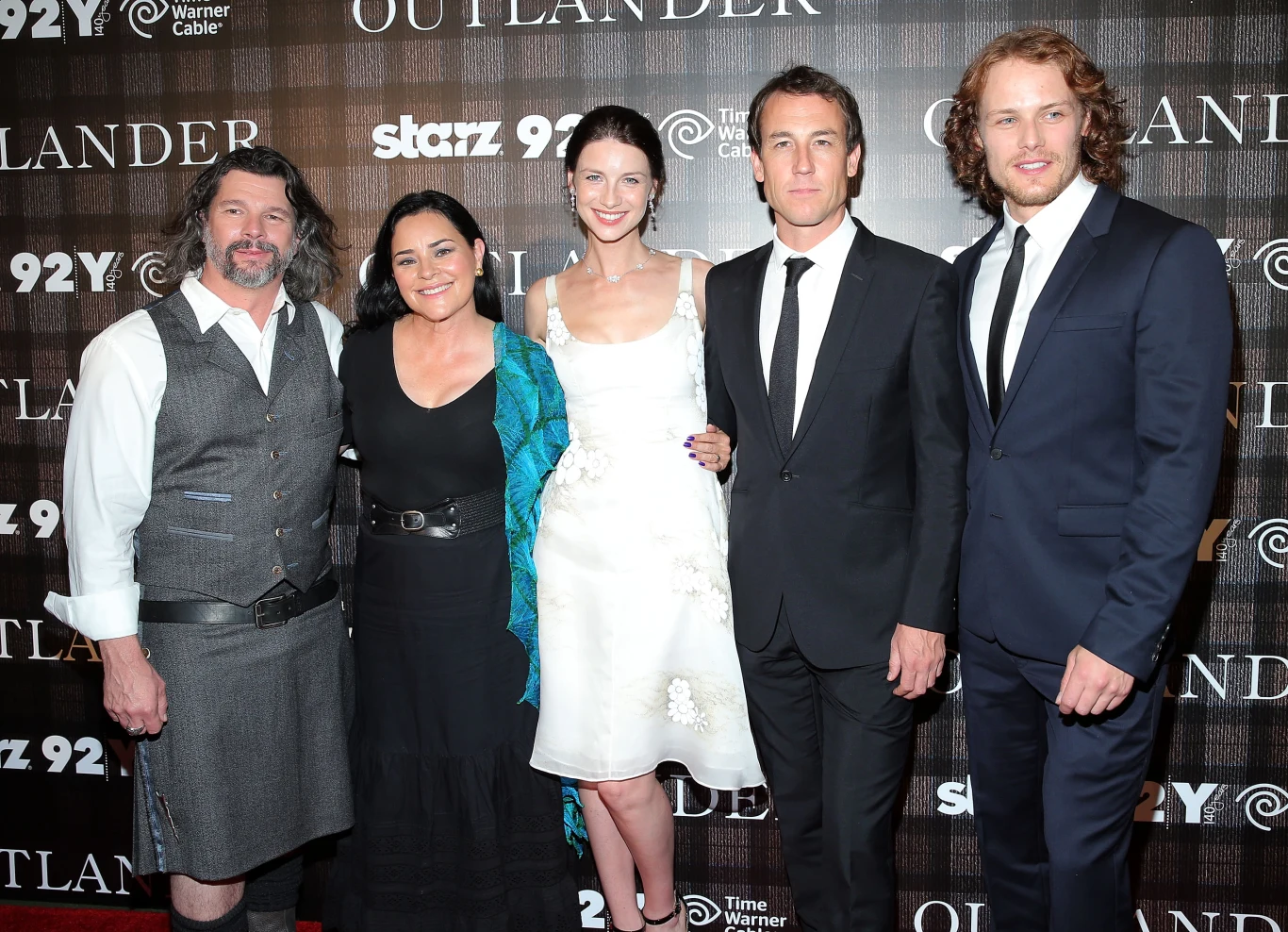 Ronald D. Moore, Diana Gabaldon, Caitriona Balfe, Tobias Menzies, Sam Heughan
