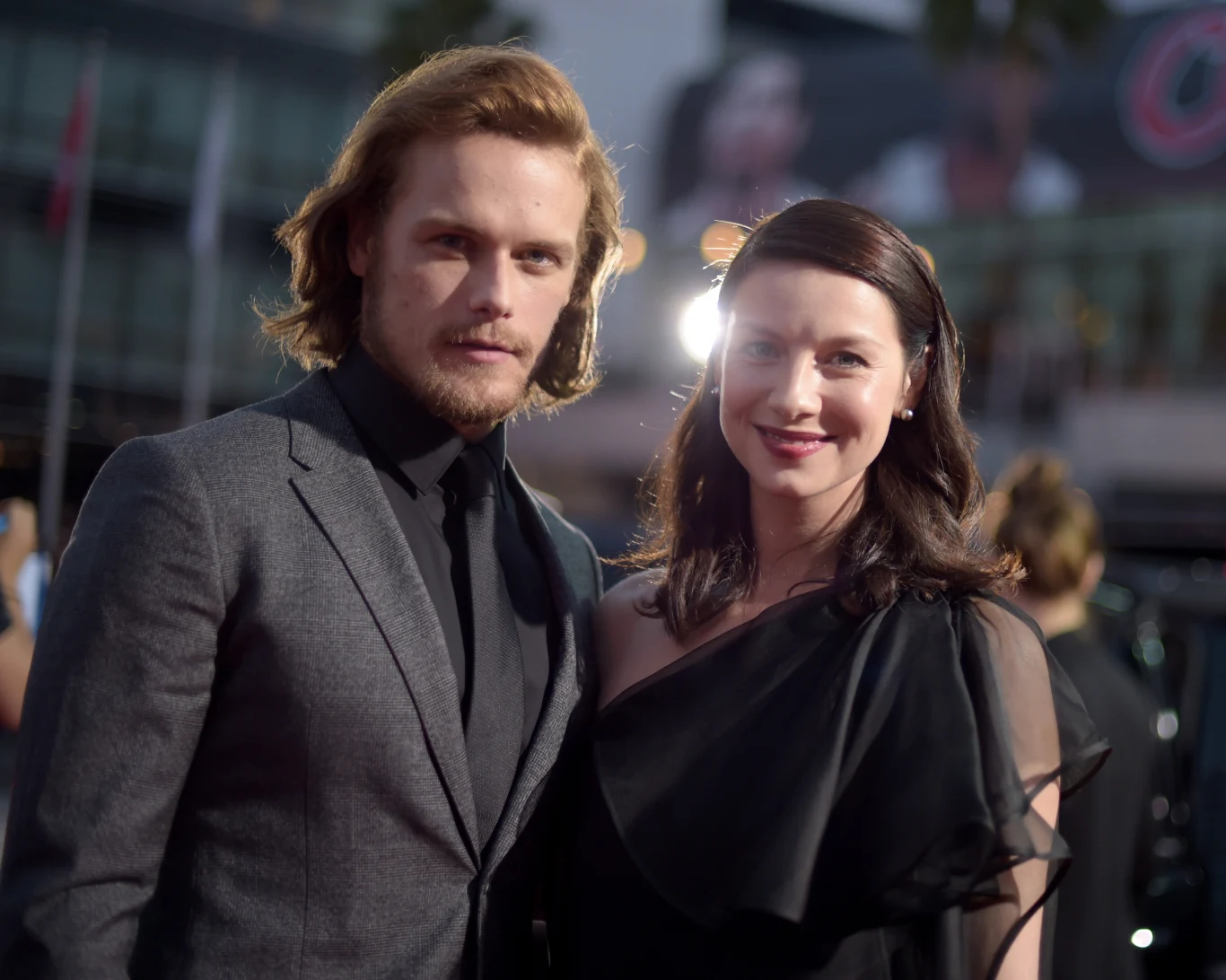 Sam Heughan (Jamie Fraser), Caitriona Balfe (Claire Randall)