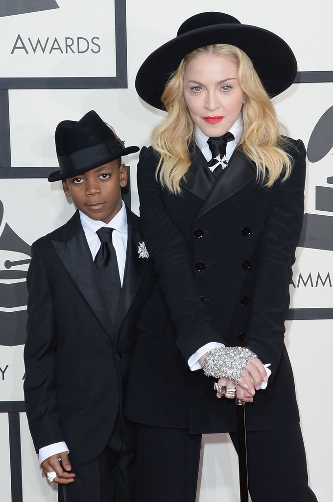 Madonna z synem Davidem podczas ceremonii Grammy w 2014 roku