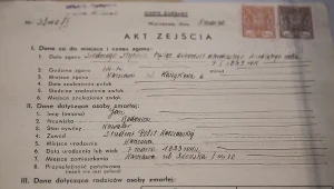 Akt zgonu Jana Rodowicza "Anody" 