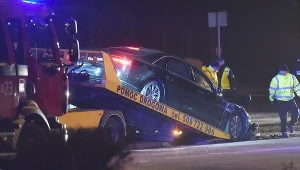 Limuzyna rządowa po wczorajszej kolizji