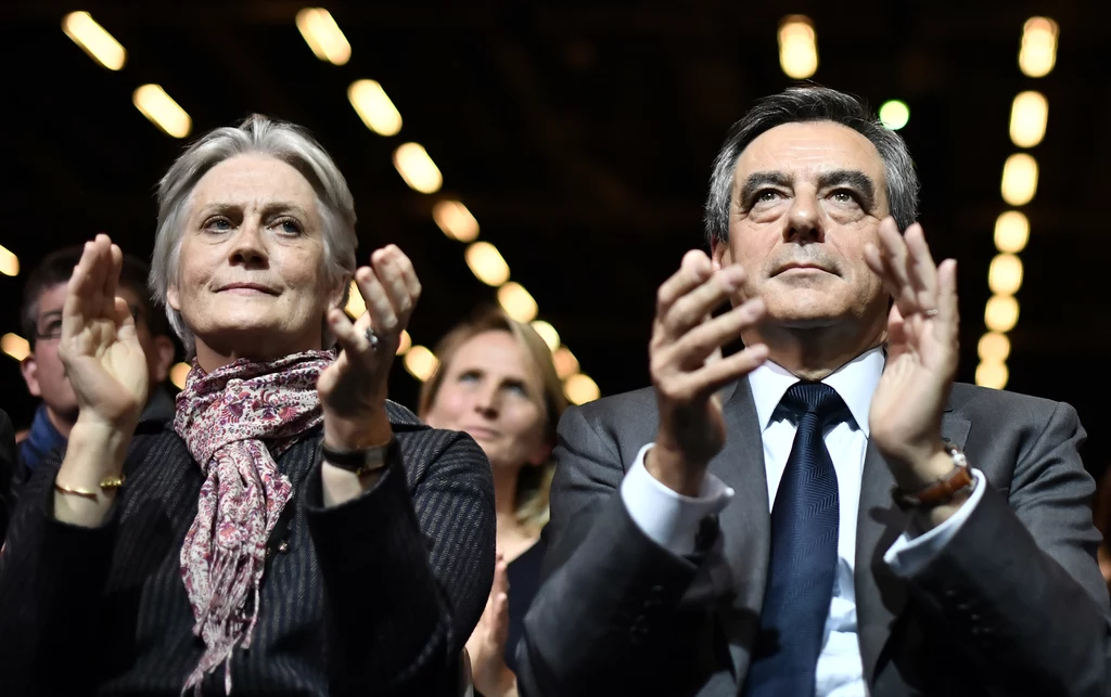 Francois Fillon z żoną Penelope Francois Fillon z żoną Penelope