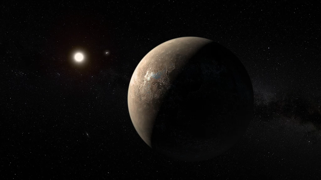 Planeta Proxima Centauri b (wizualizacja). Fot. European Southern Obsevatory