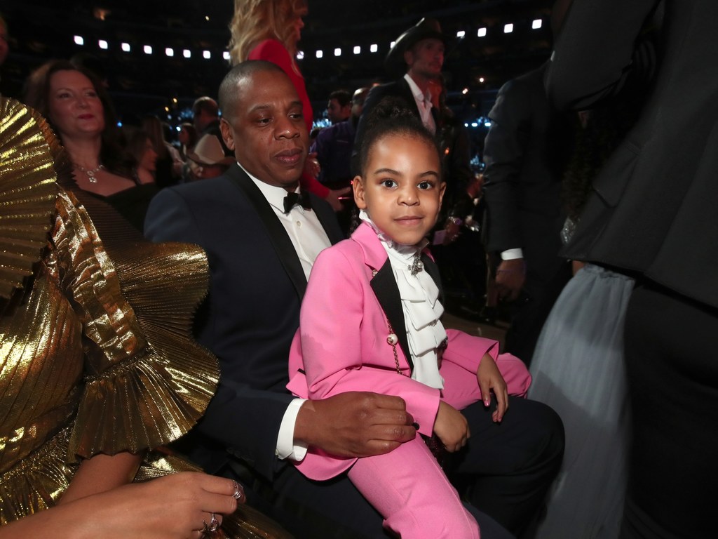 Blue Ivy na kolanach Jaya Z