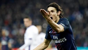 Edison Cavani w meczu z Toulouse