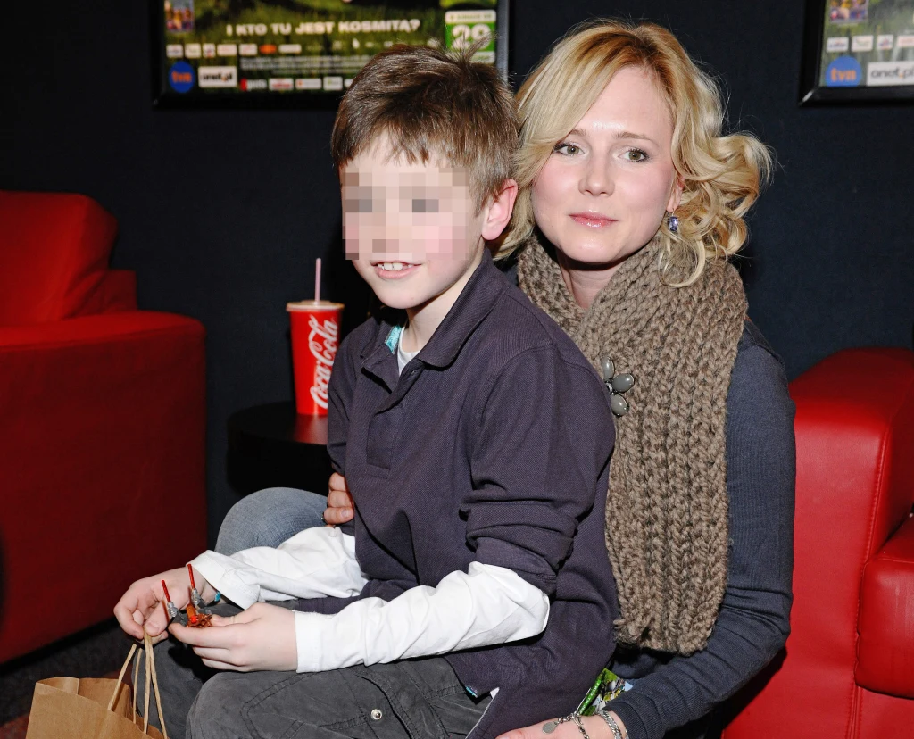 Maja Popielarska z synem