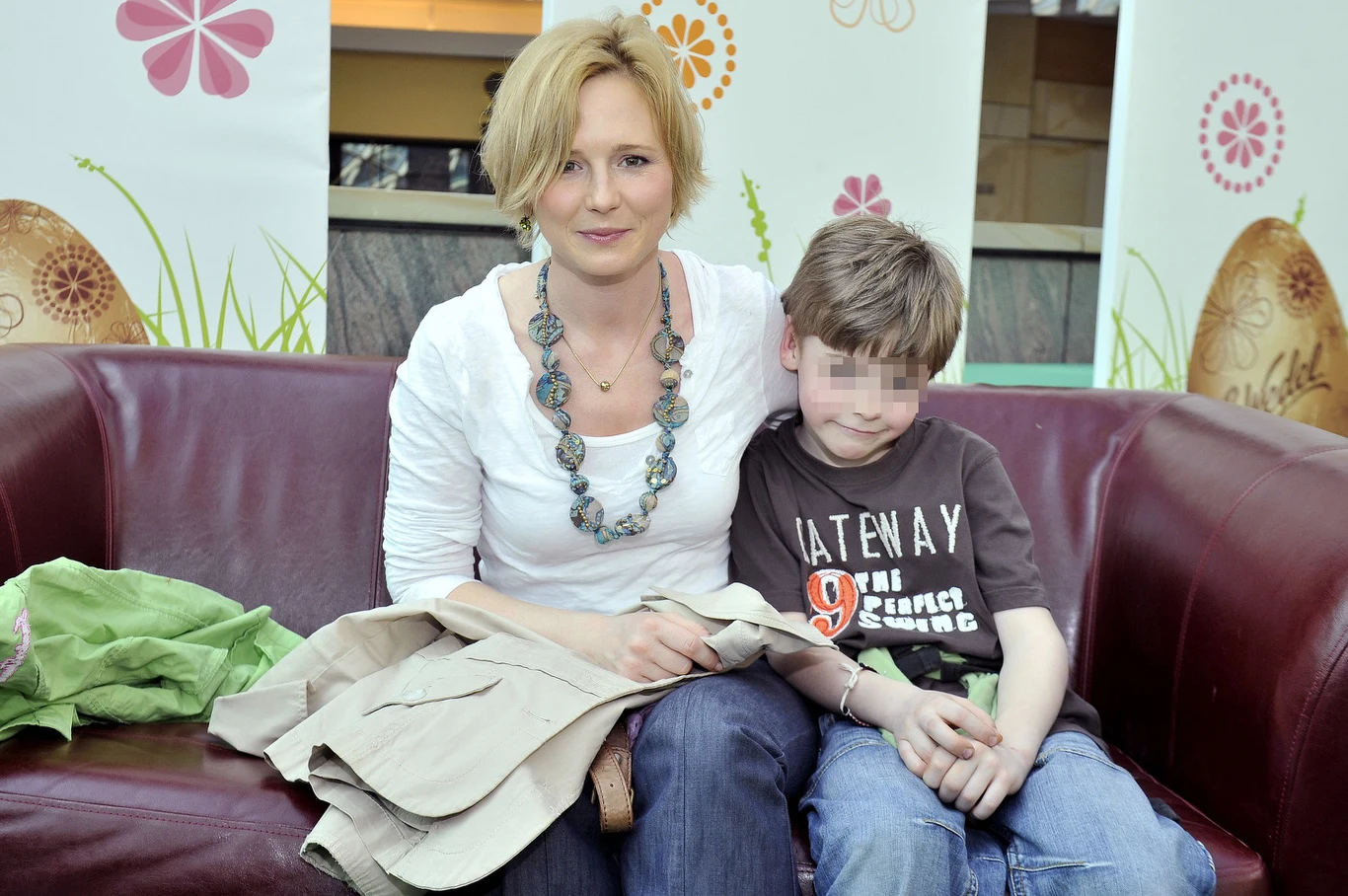 Maja Popielarska z synem