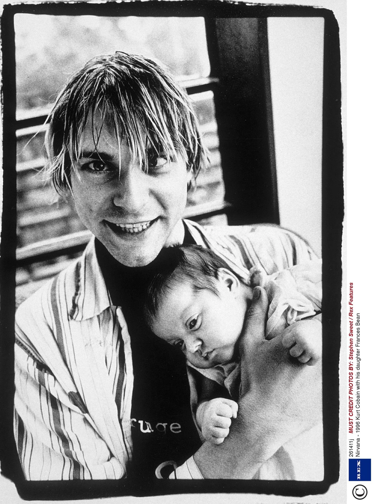 Kurt Cobain z małą Frances Bean