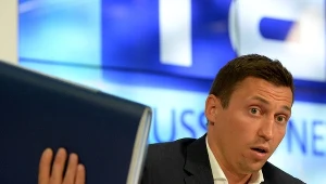 Aleksander Legkow na konferencji prasowej