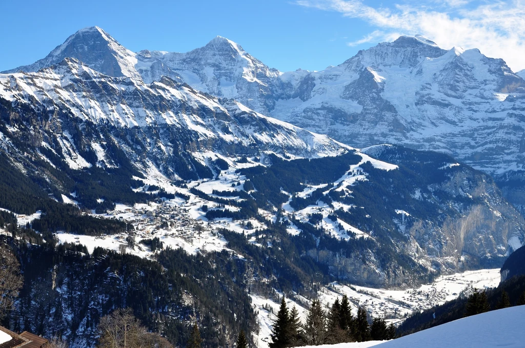 Widok z góry na Wengen