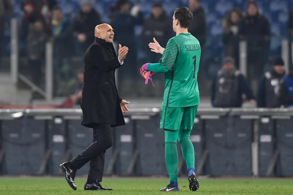 Wojciech Szczęsny z trenerem Lucianem Spallettim Wojciech Szczęsny z trenerem Lucianem Spallettim