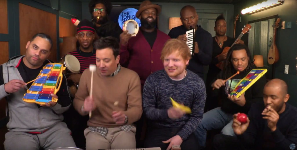 Ed Sheeran, Jimmy Fallon i grupa The Roots w akcji