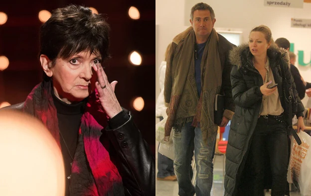 Halina Kunicka z synem Marcinem Kydryńskim i synową Anną Marią Jopek