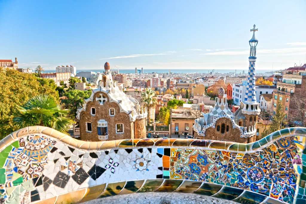 Park Guell w Barcelonie, Hiszpania.