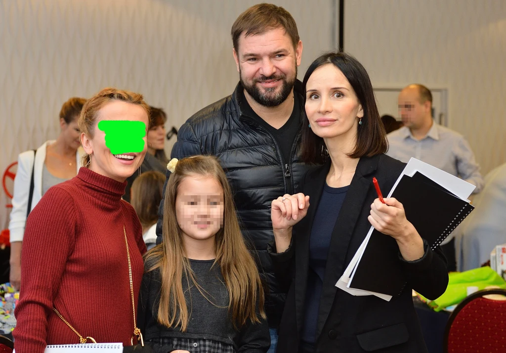 Tomasz Karolak z Violą, córką i koleżanką Tomasz Karolak z Violą, córką i koleżanką