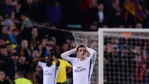 Marco Verratti (P) po golu Barcelony na 6-1