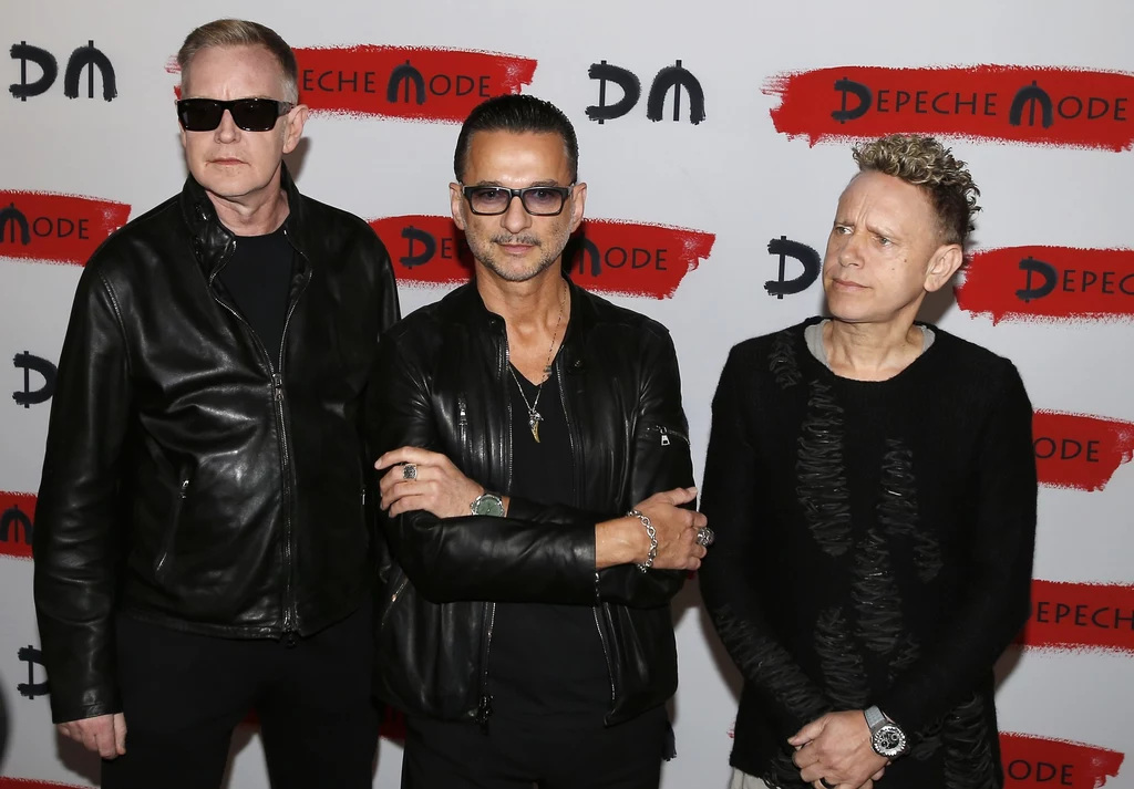 Depeche Mode w komplecie - od lewej Andrew Fletcher, Dave Gahan i Martin Gore