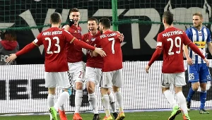Tak krakowianie cieszyli się po golu Petara Brleka na 1-0
