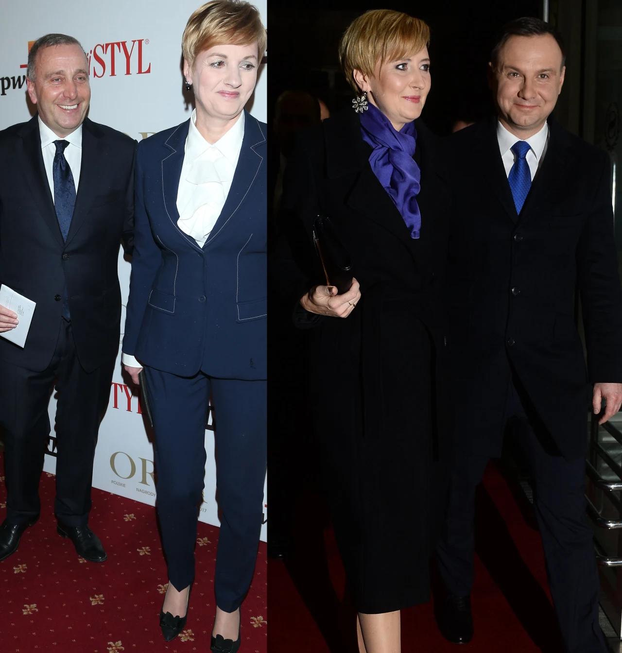 Grzegorz Schetyna z żoną, para prezydencka