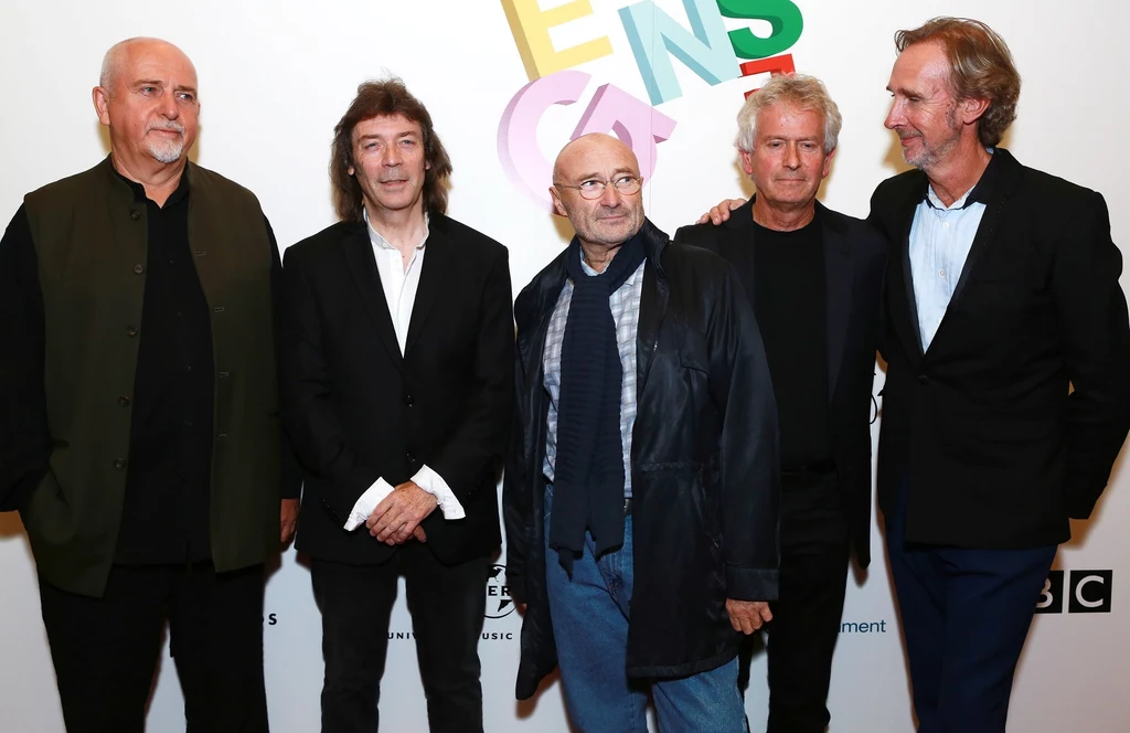 Genesis w 2014 r.: od lewej Peter Gabriel, Steve Hackett, Phil Collins, Tony Banks i Mike Rutheford