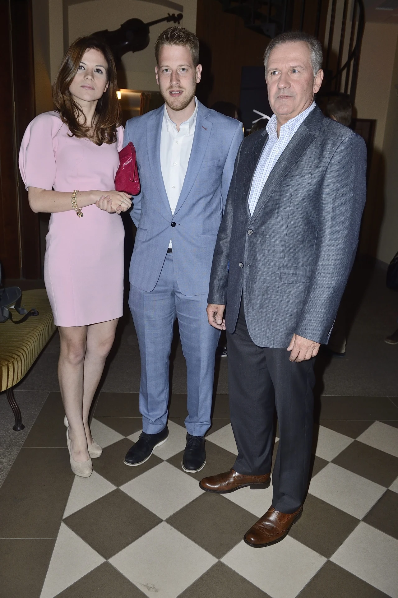 Tomasz Stockinger z synem i synową Tomasz Stockinger z synem i synową