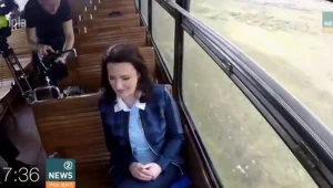 Kadr z programu "Pociąg do polityki"