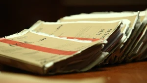 Sądowe akta; zdj. ilustracyjne