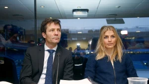 Therese Johaug i jej prawnik Christian B Hjort