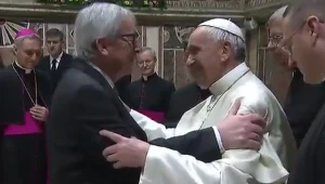 Przewodniczący KE i papież Franciszek 
