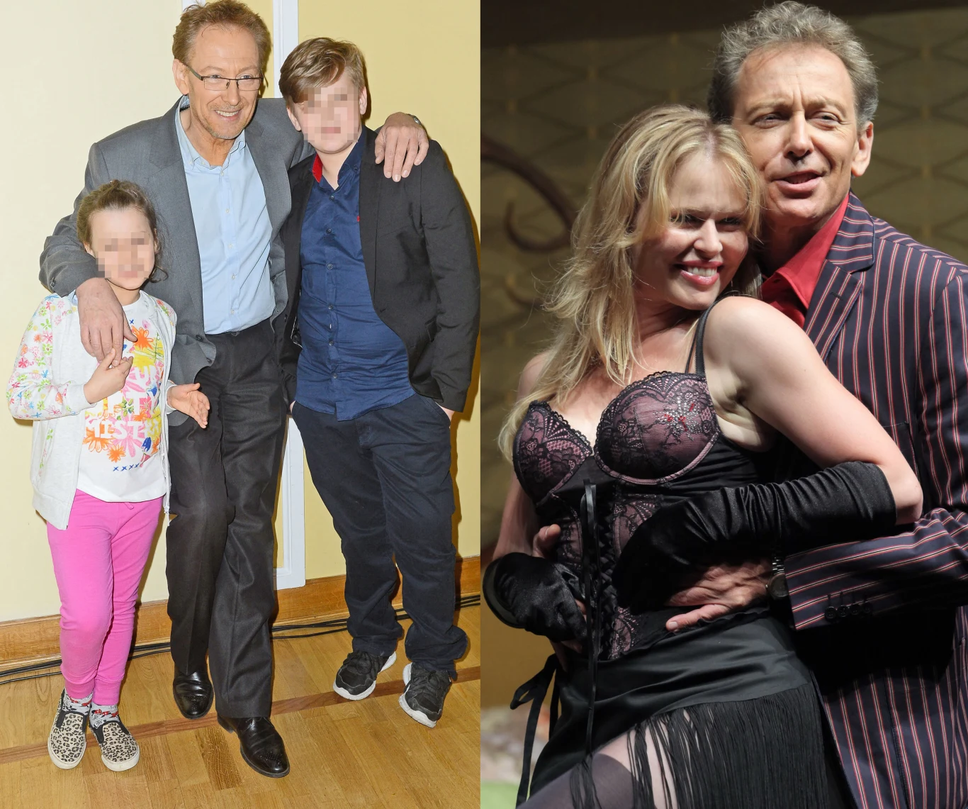 Jacek Borkowski z dziećmi i na scenie z Magdą Wójcik Jacek Borkowski z dziećmi i na scenie z Magdą Wójcik