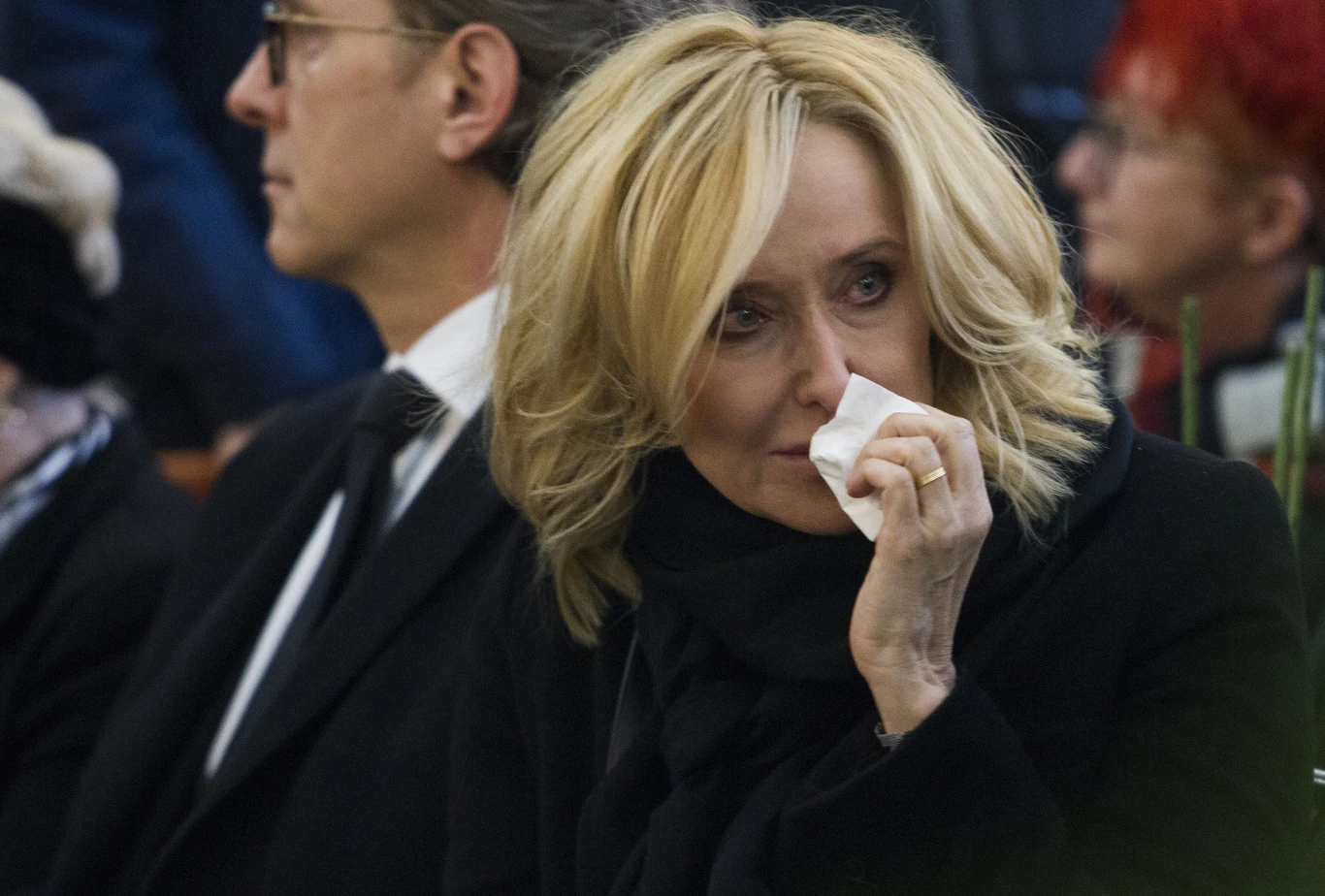 Agata Młynarska na pogrzebie taty, marzec 2017