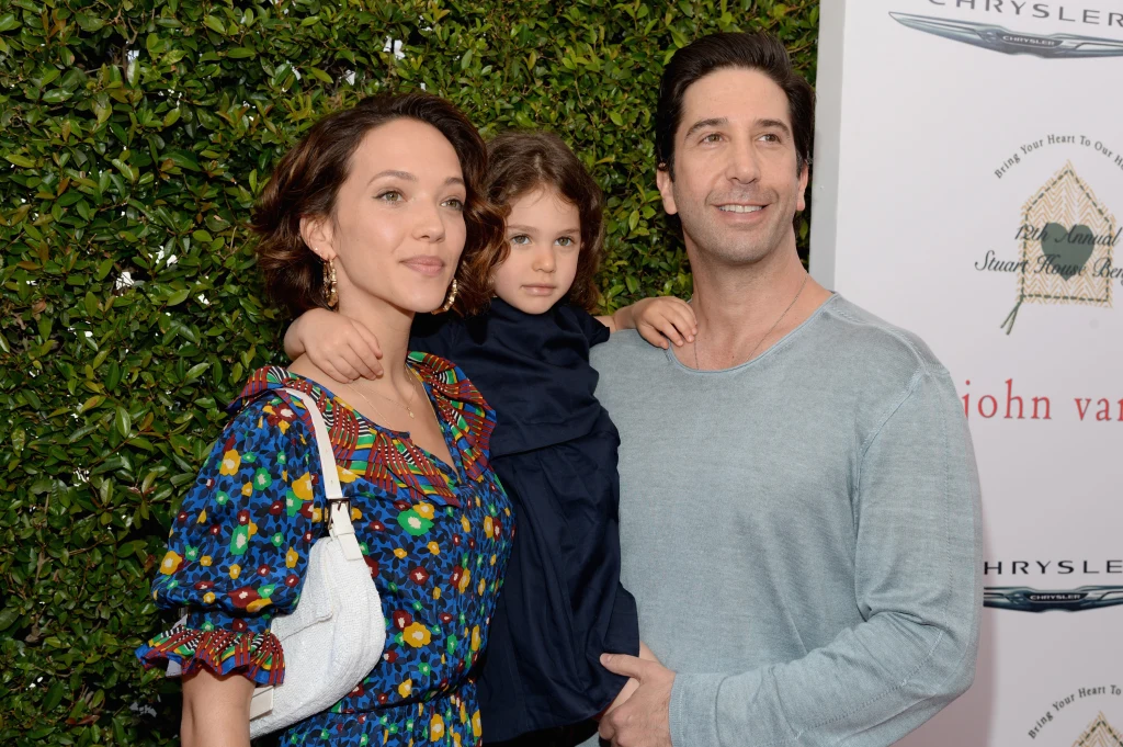 David Schwimmer z żoną i córeczką