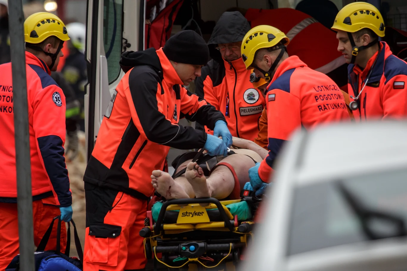 Na miejscu trwa akcja ratownicza Na miejscu trwa akcja ratownicza
