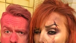 Łukasz Lazer i Ruda (Red Lips) na planie teledysku "Bez reguł"