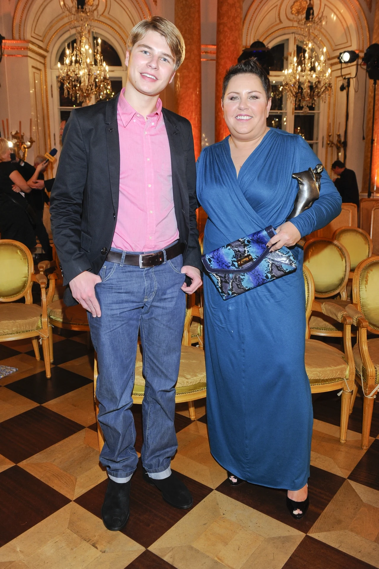 Dorota Wellman z synem Dorota Wellman z synem