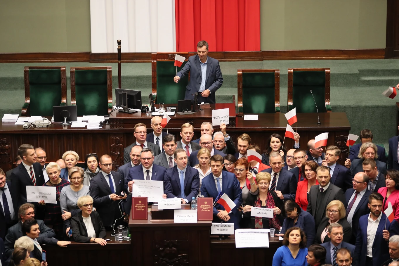 Protest opozycji w Sejmie Protest opozycji w Sejmie