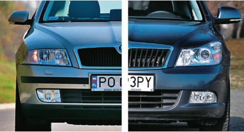 Octavia II po lifcie (z prawej) jest droższa od przedliftowej z tego samego rocznika nawet o 5000 zł.