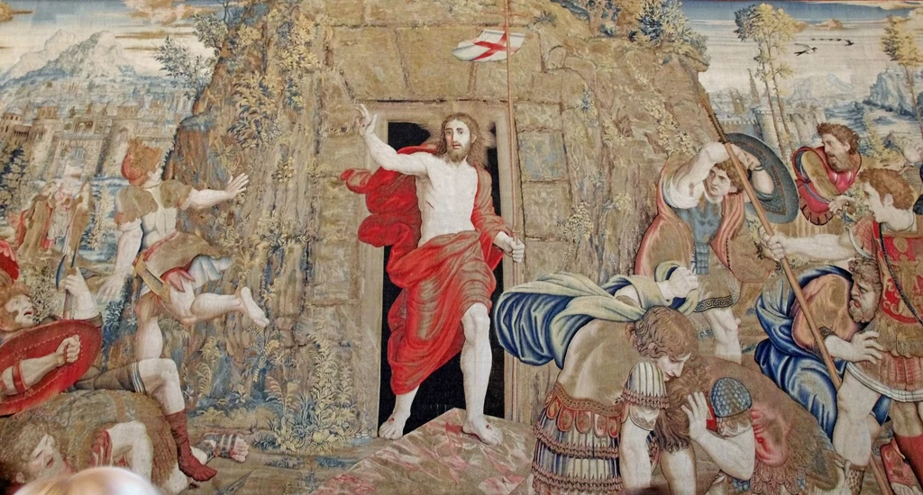 „Zmartwychwstanie Chrystusa” - gobelin znajdujący się w Muzeum Watykańskim