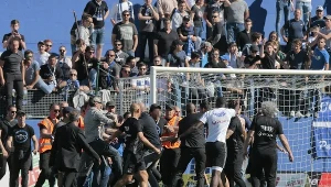 Zadyma na stadionie Bastii podczas niedzielnego meczu z Olympique Lyon