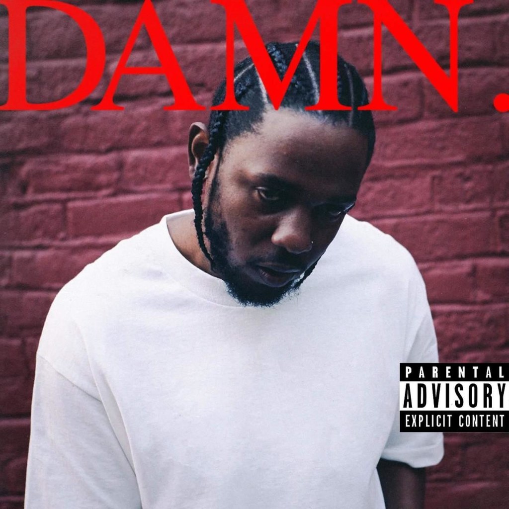 Kendrick Lamar na okładce płyty "DAMN."