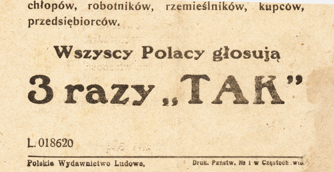 Ulotka propagandowa komunistów Ulotka propagandowa komunistów