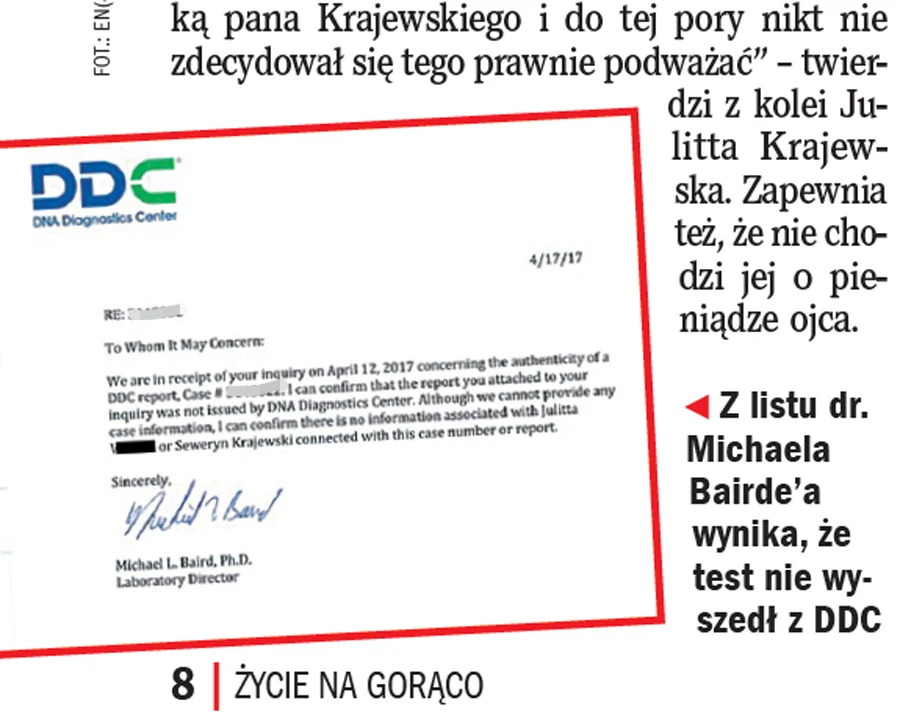 "Życie na gorąco" publikuje list
