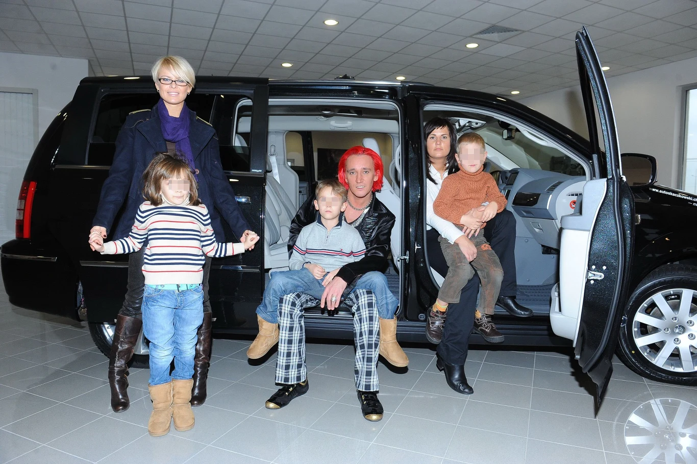 Michał z Mandaryną, dziećmi i obecną żoną z jej synkiem