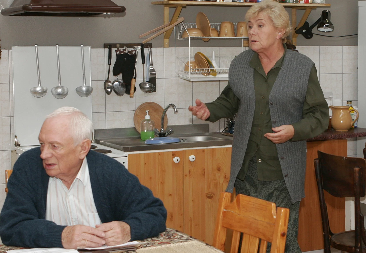 Teresa Lipowska i Witold Pyrkosz w serialu "M jak Miłość" 