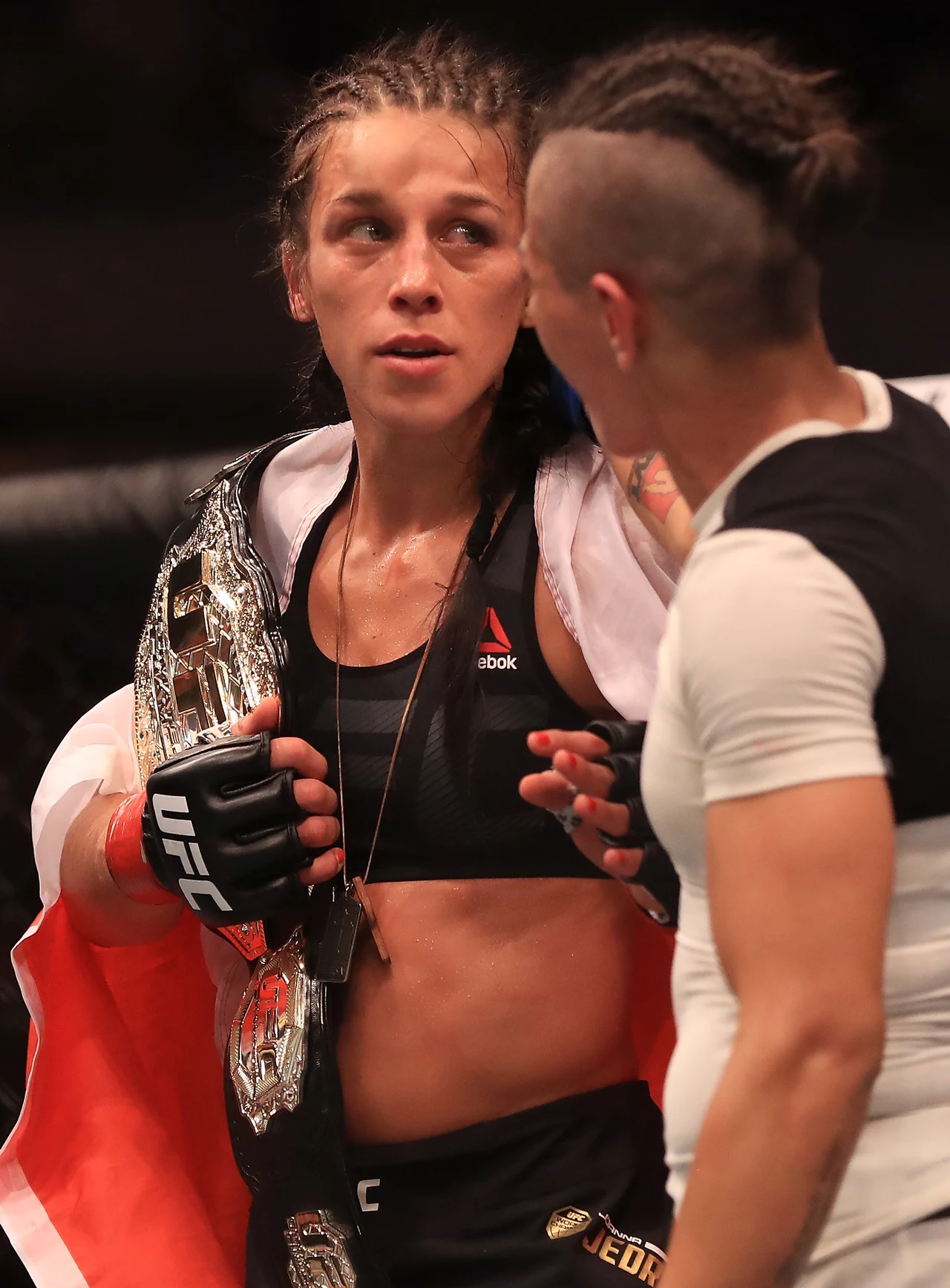 Joanna Jędrzejczyk (z lewej) i Jesscica Andrade Joanna Jędrzejczyk (z lewej) i Jesscica Andrade
