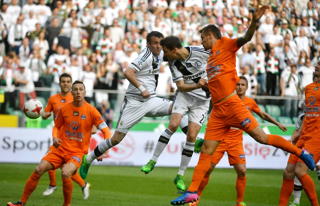 Legia Warszawa pokonała 6-0 Bruk-Bet Termalicę Nieciecza w 33. kolejce Lotto Ekstraklasy