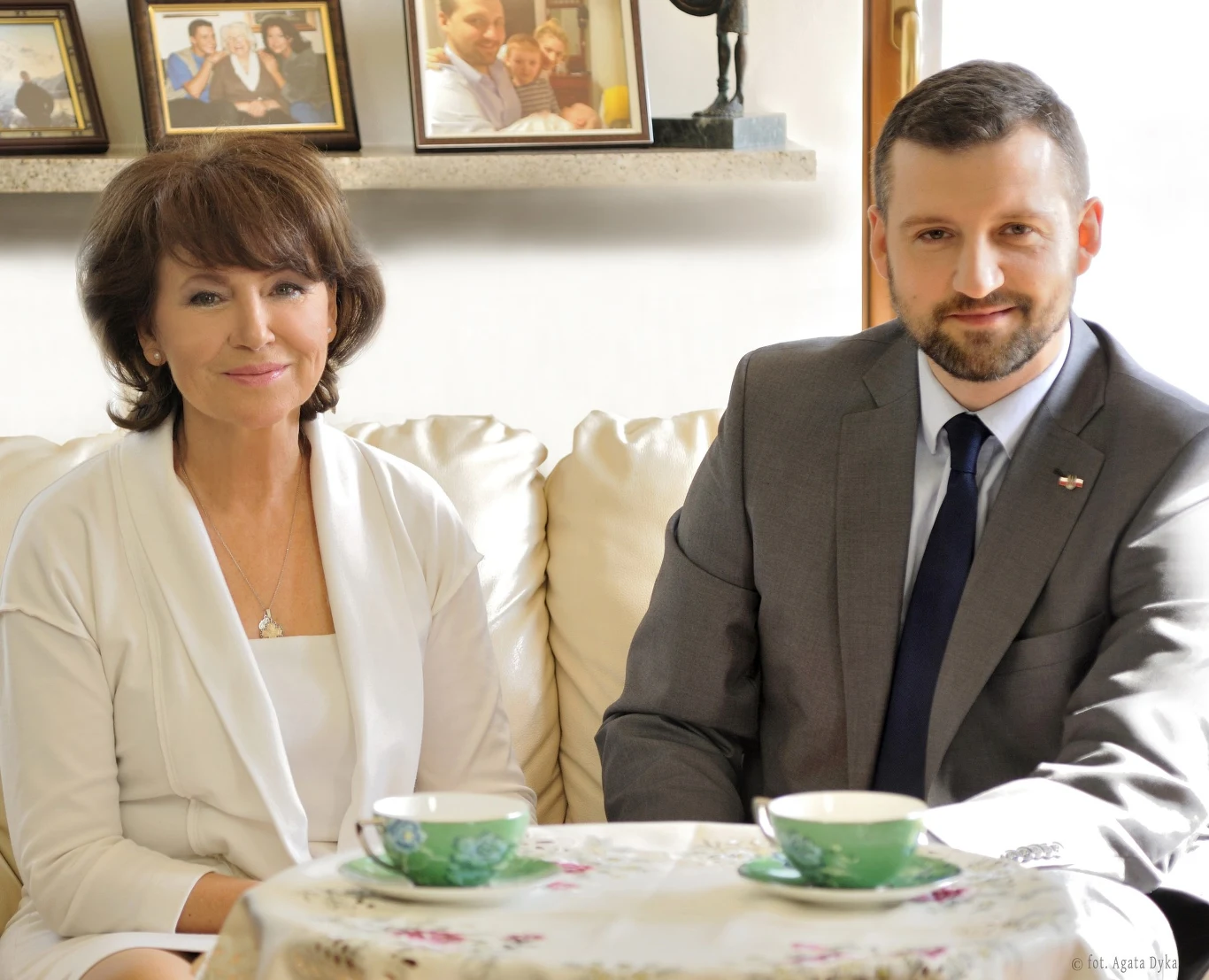 Halina Frąckowiak z synem Filipem popierają pomysł rodziny Ireny Jarockiej