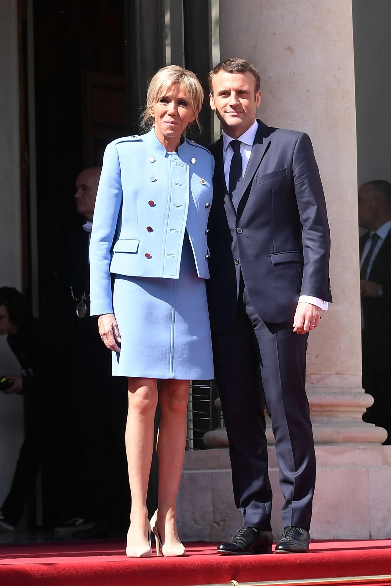 Brigitte Macron i Emmanuel Macron podczas zaprzysiężenia Brigitte Macron i Emmanuel Macron podczas zaprzysiężenia