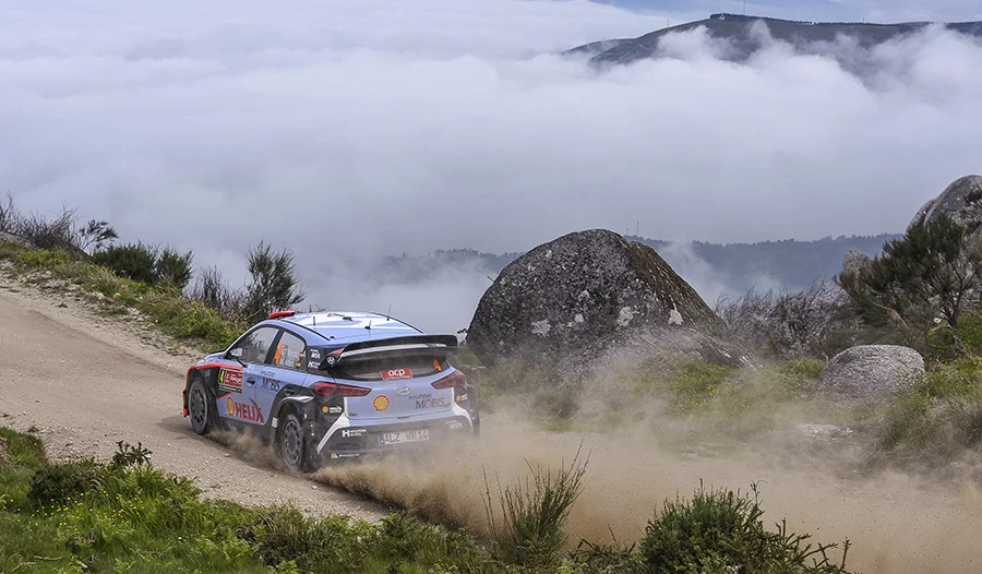 Hyundai i20 WRC podczas zeszłorocznego Rajdu Portugalii