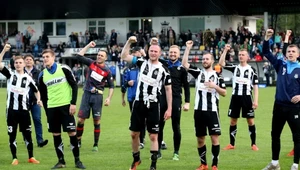 Piłkarze Sandecji po wygranej 5-2 ze Zniczem Pruszków
